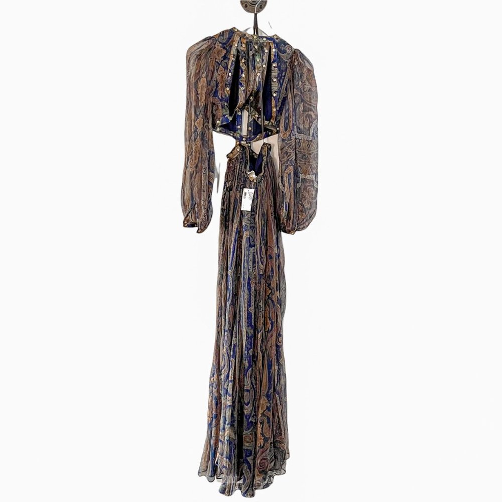 Zimmermann Esplanade Rivet Gown in Paisley - Picture 6 of 12